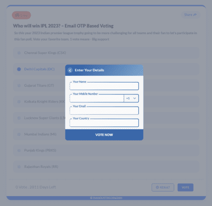 Poll with email OTP Based Voting